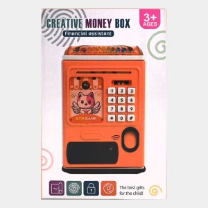 ATM Piggy Bank for Kids, Money Bank with Password and Fingerprint Lock