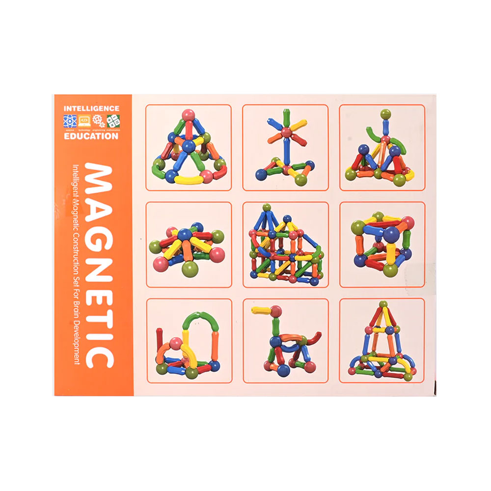 Magnetic Bar Blocks Set – 64 Pieces – MAS KIDZ - Image 2