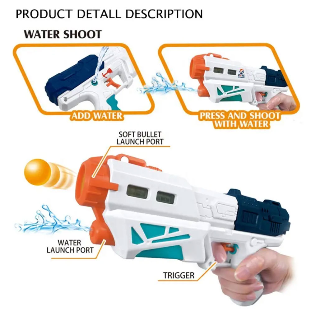 Magic Blaster 2 in 1 Gun with Soft EVA Balls and Water - Image 3