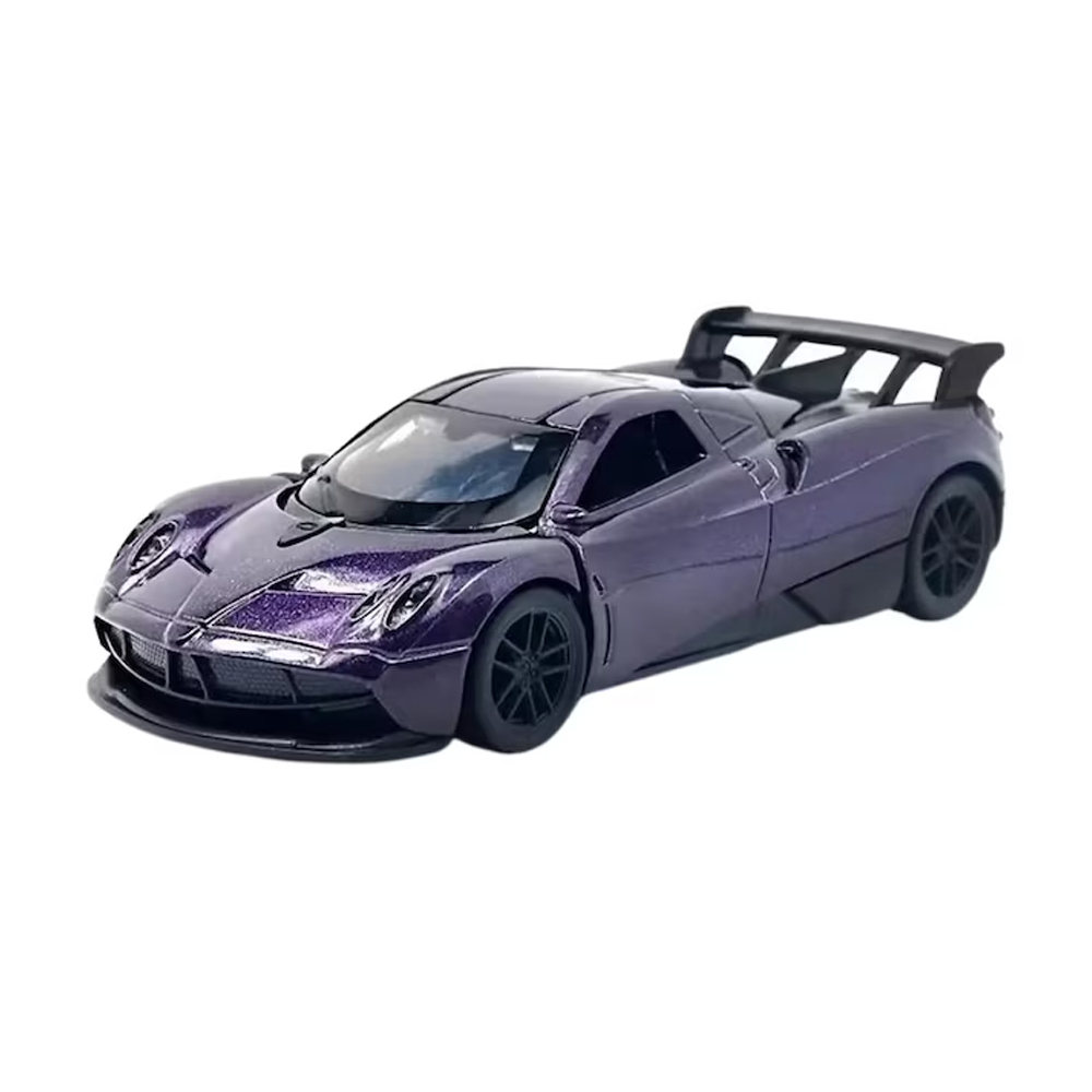 Masina Super-Car – Diecast Metal & Plastic (Purple & Black) - Image 2
