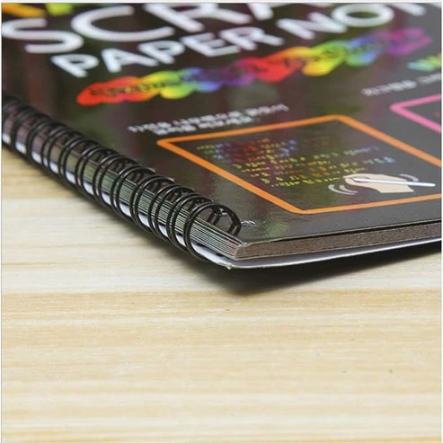 Scratch Paper Note for Kids Scratch Art Paper Large Black Magic Rainbow Painting - Image 4