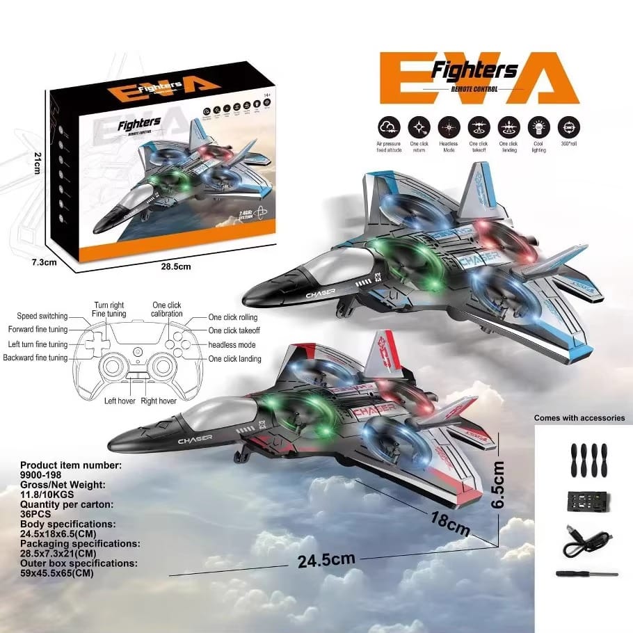 EVA Fighter Jet Remote Control (RC) Aircraft, - Image 5