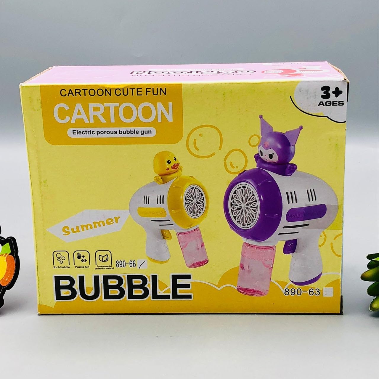 Cartoon Cute Fun Electric Porous Bubble Gun, - Image 4