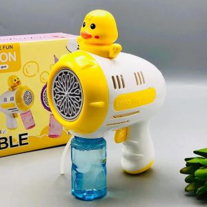 Cartoon Cute Fun Electric Porous Bubble Gun,