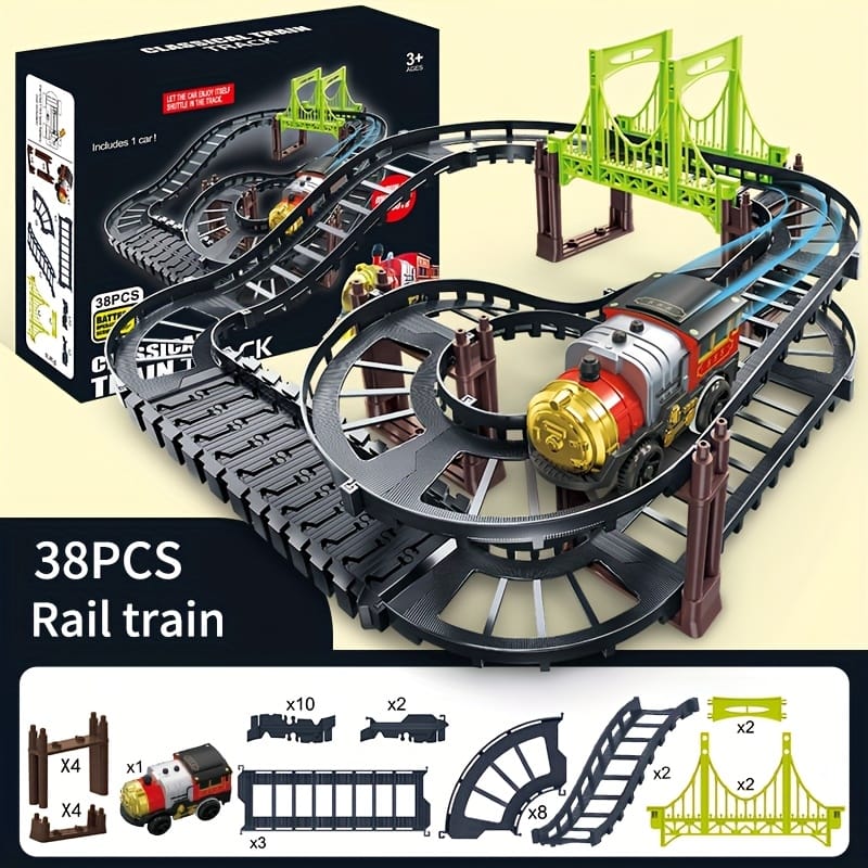 38PCS Classical Rail Train Track Set - Image 3