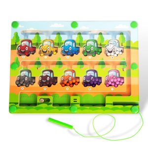 Magnetic Color and Number Maze Board