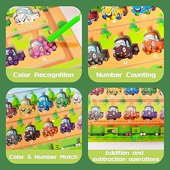 Magnetic Color and Number Maze Board - Image 2