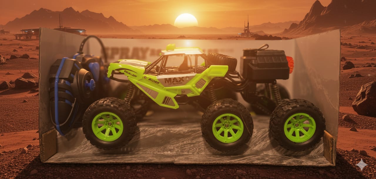 6-Wheel Drive High-Speed Remote Control Spray Stunt Car with LED Lights - Image 2