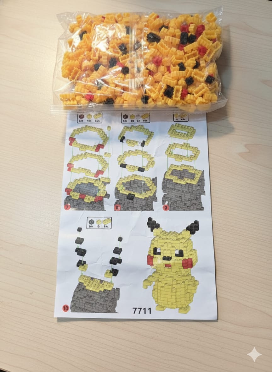 Pikachu Micro-Block Building Set (1850+ Pieces) - Image 3