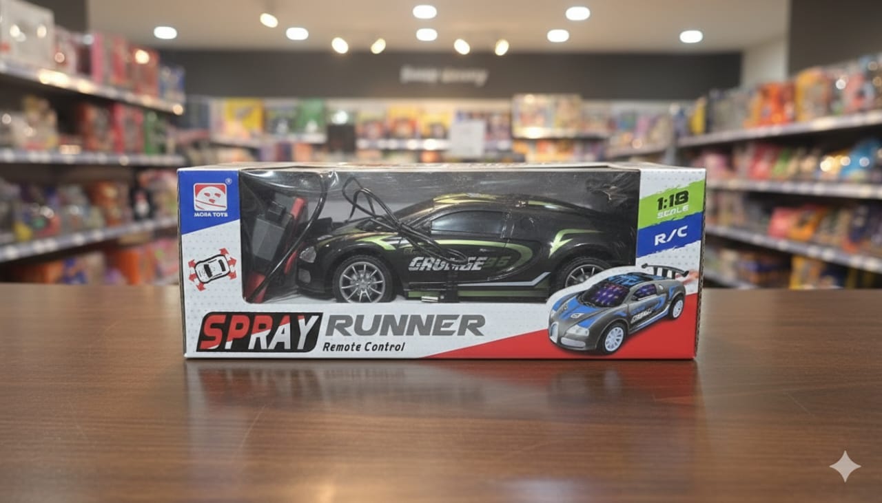 Spray Runner Remote Control Car (1:18 Scale) - Image 4