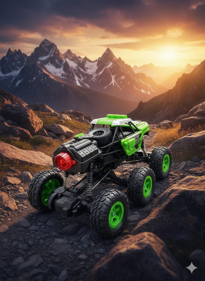 6-Wheel Drive High-Speed Remote Control Spray Stunt Car with LED Lights - Image 5