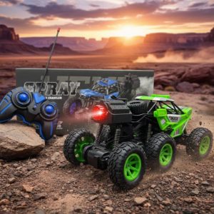 6-Wheel Drive High-Speed Remote Control Spray Stunt Car with LED Lights