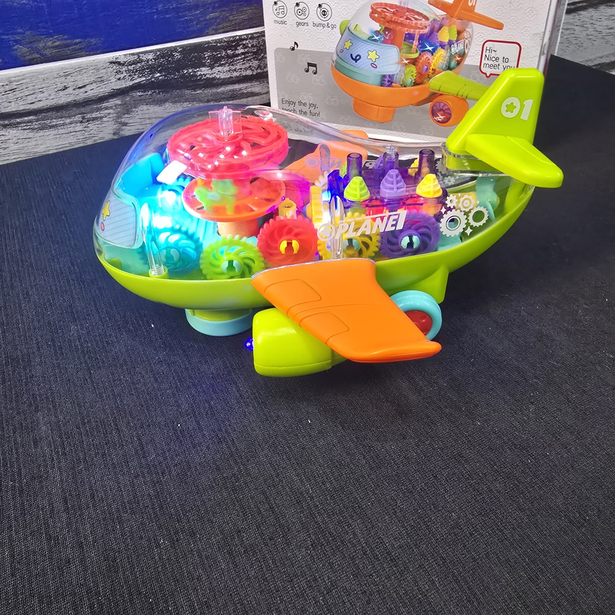 Gear-Gear Airplane: Interactive Educational Toy - Image 2