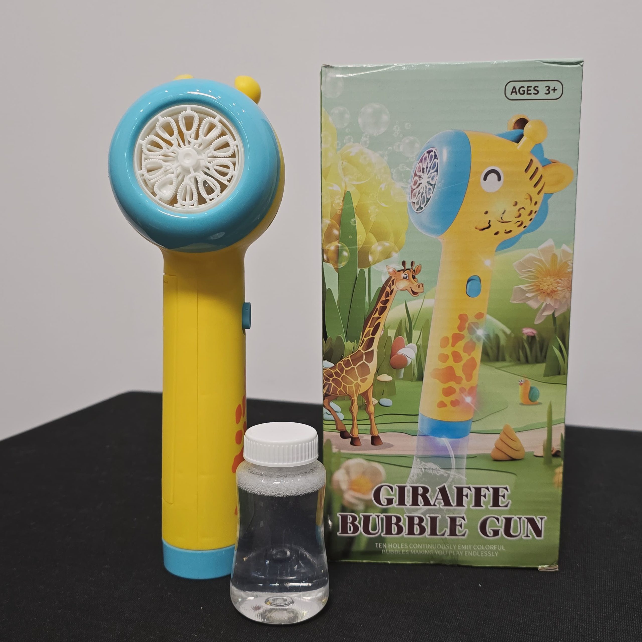 Automatic Giraffe Bubble Gun – 10-Hole Continuous Bubble Blower Toy - Image 2