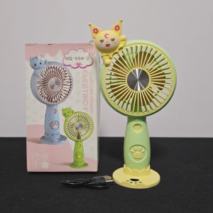 Cartoon Handheld Electric Fan – Portable USB Rechargeable Mini Fan