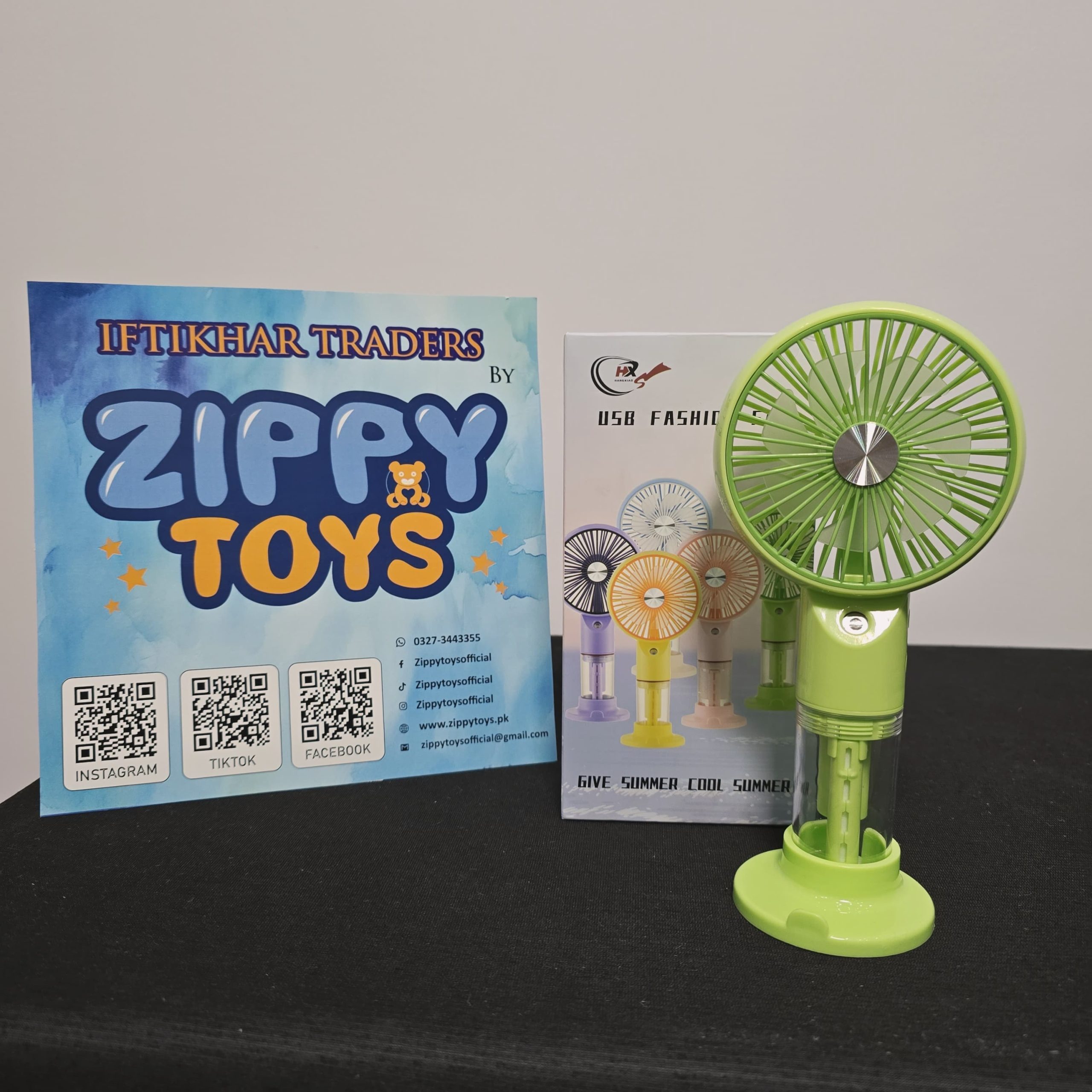 Portable Rechargeable Handheld Mist Fan with Detachable Base - Image 3