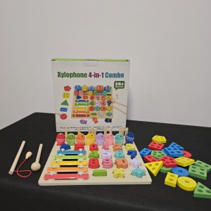 Wooden Xylophone 4-in-1 Combo Educational Learning Board