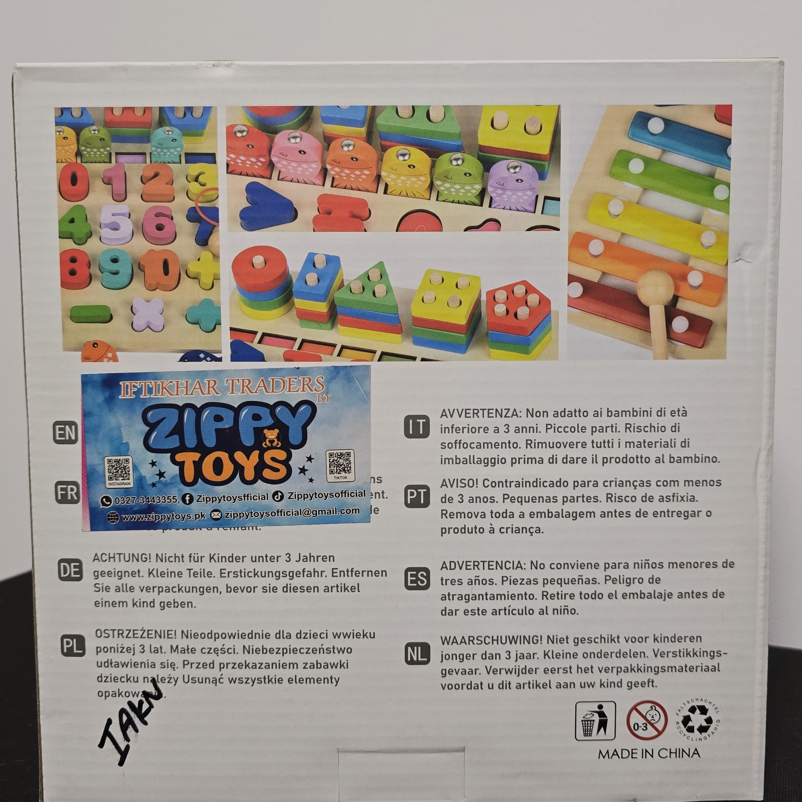 Wooden Xylophone 4-in-1 Combo Educational Learning Board - Image 5