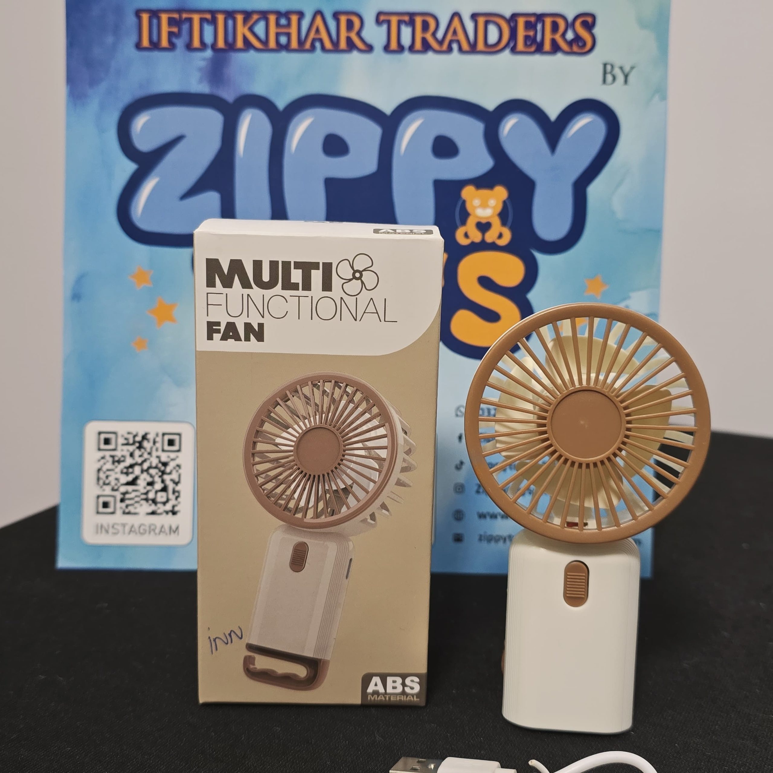 Portable Multi-Functional Mini Fan – USB Rechargeable Handheld & Desktop Fan - Image 2