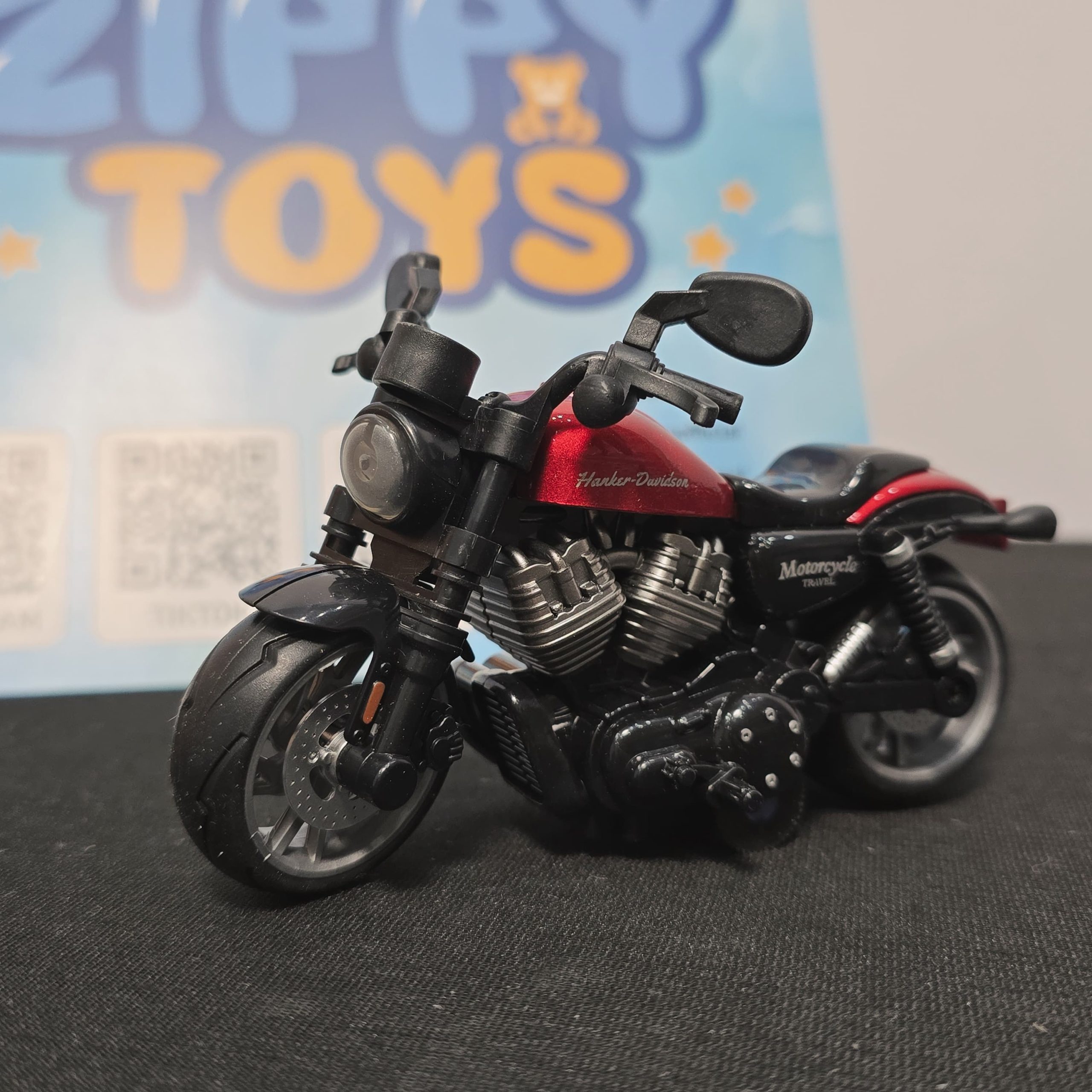 ZXY 1:14 Die-Cast Alloy Model Motorcycle – Pull Back Cruiser - Image 4