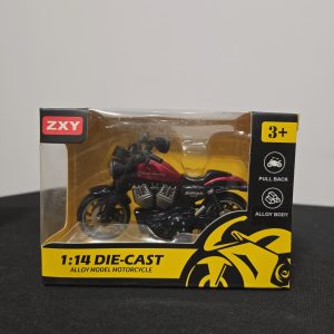 ZXY 1:14 Die-Cast Alloy Model Motorcycle – Pull Back Cruiser