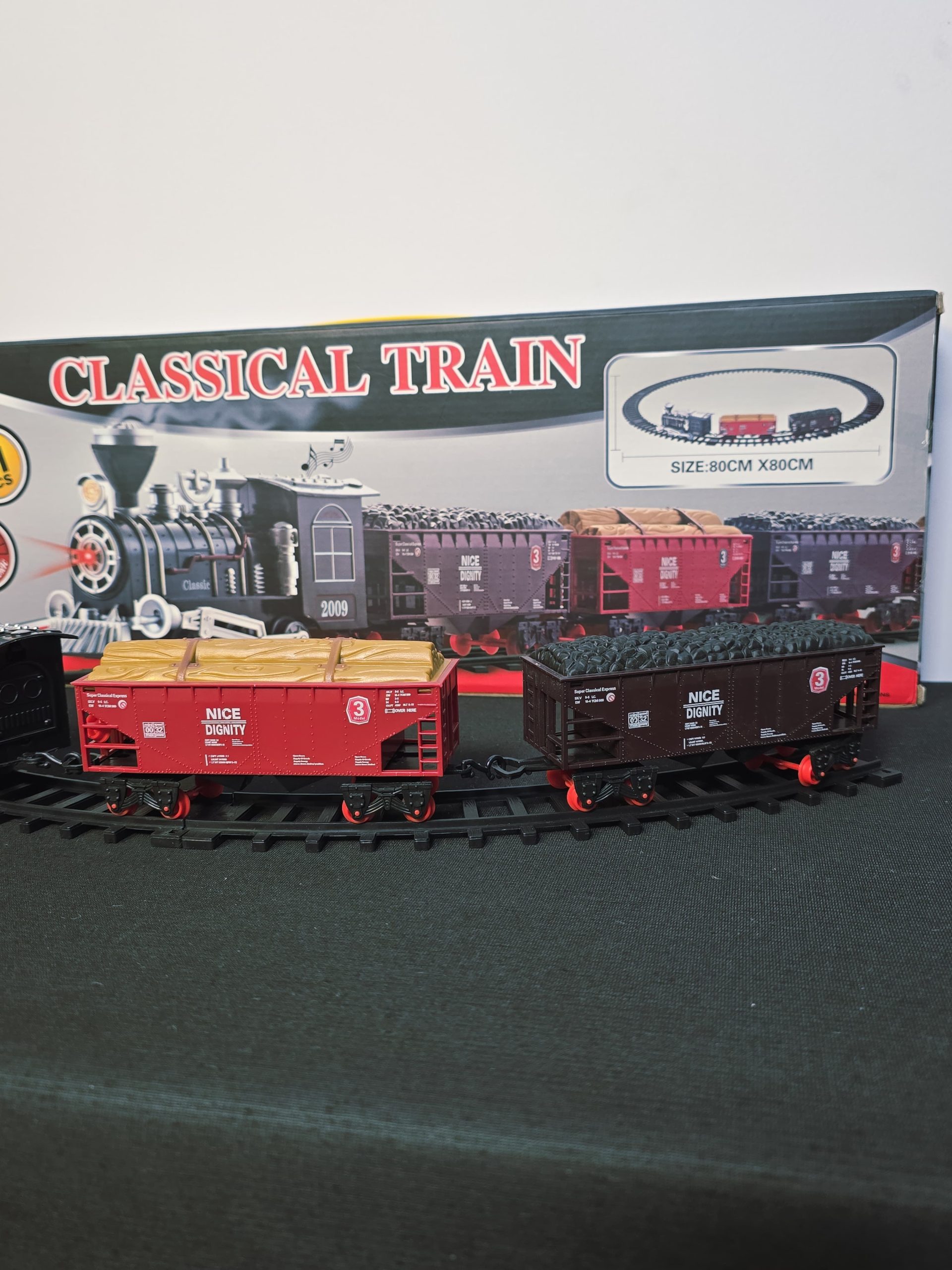 Classic Steam Locomotive Train Set – 11-Piece Battery Operated Track Toy - Image 3