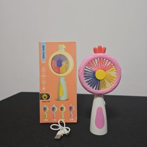 Portable Rechargeable Fruit-Style Mini Fan with LED Light