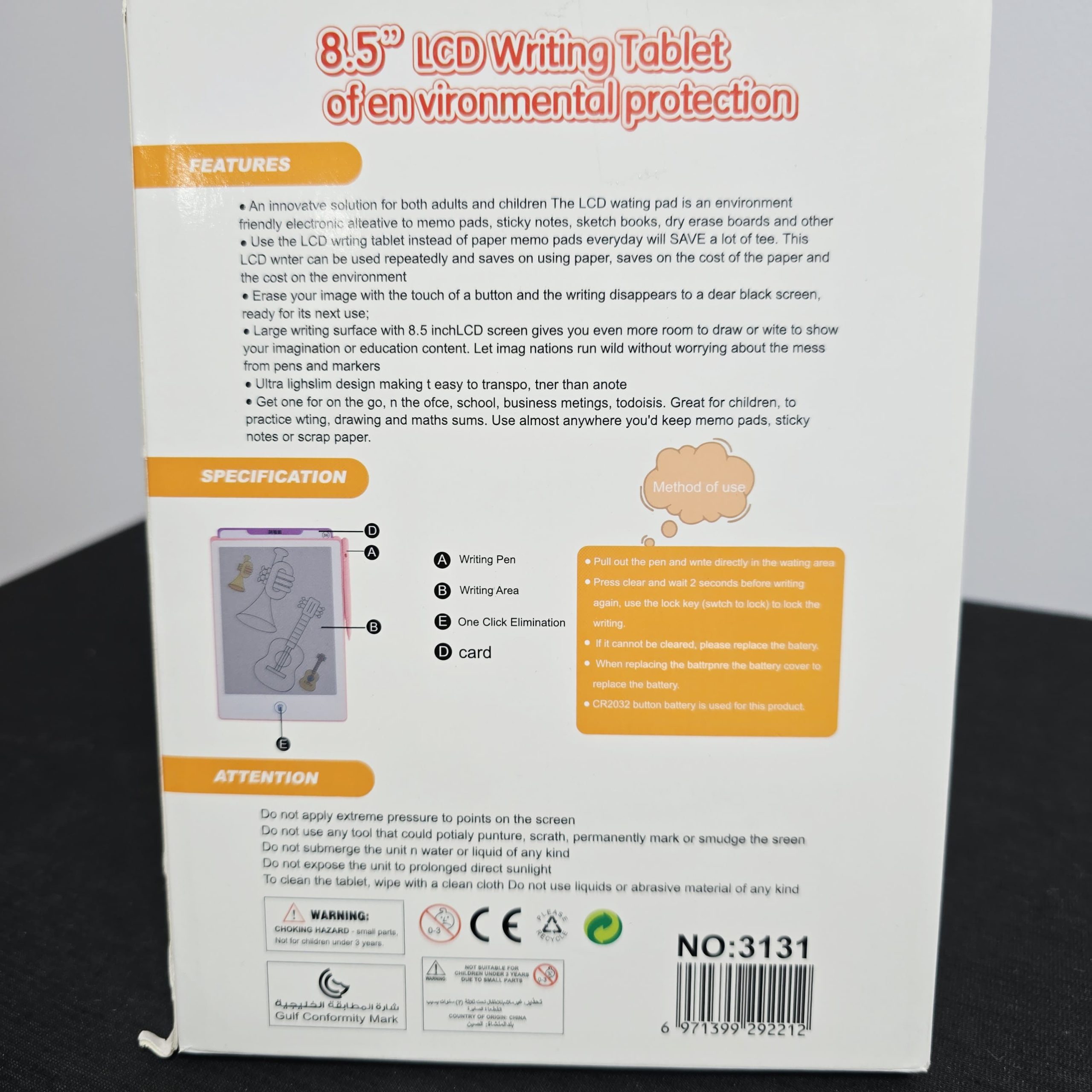 8.5" Eco-Friendly LCD Writing Tablet - Digital Memo & Sketch Pad - Image 4