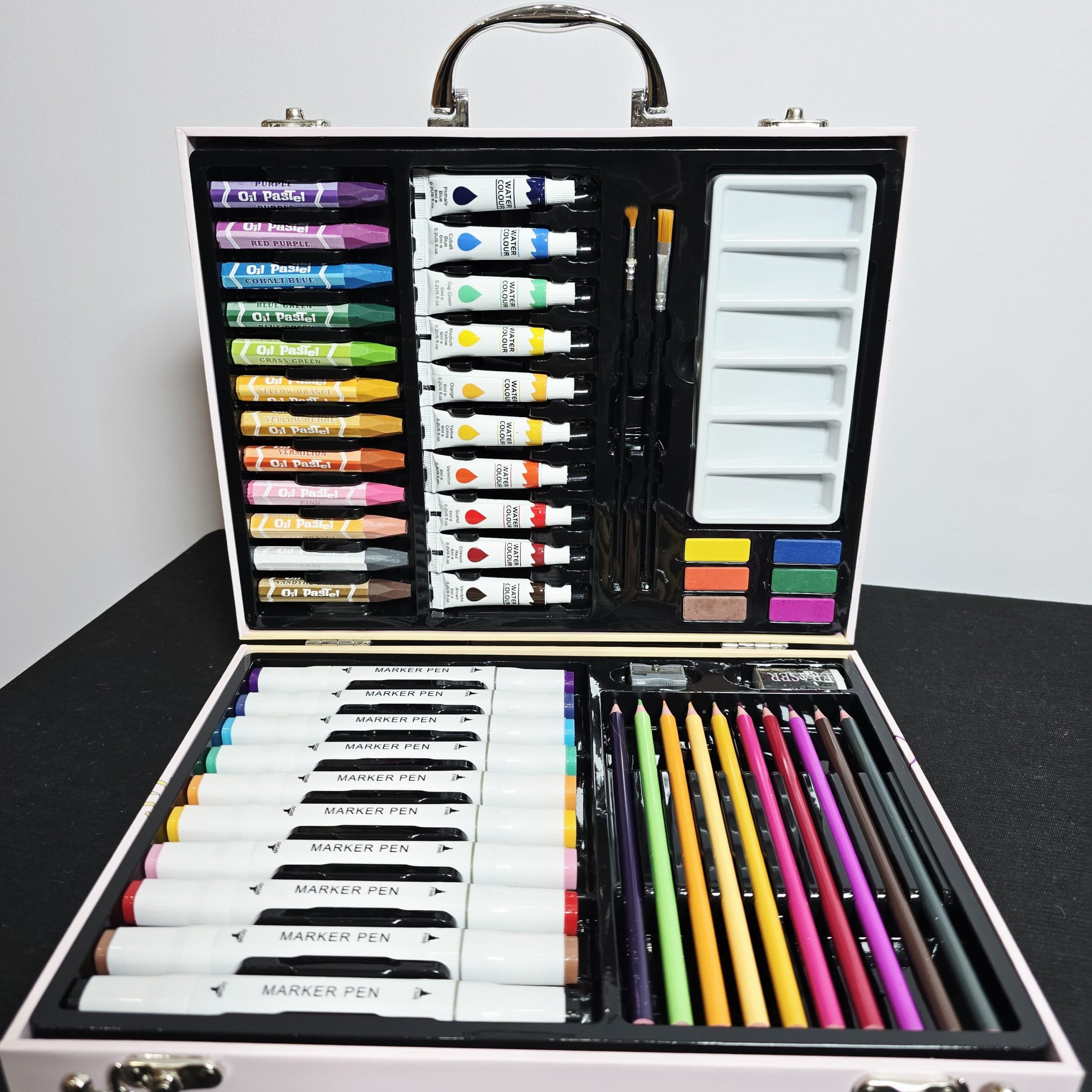 Premium Wooden Art Studio Case – Professional Mixed Media Set - Image 2