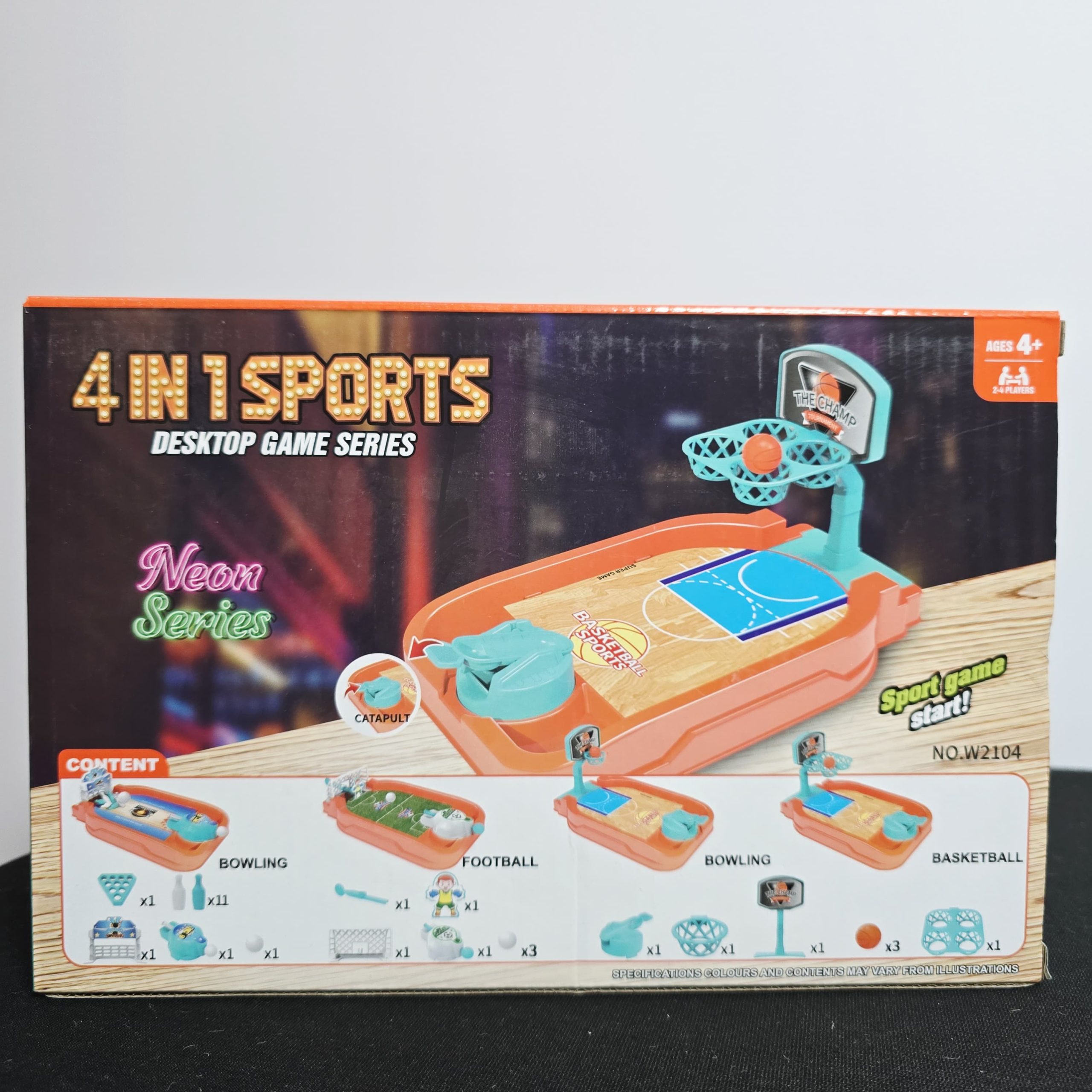 4-in-1 Sports Desktop Game Series – Neon Edition Multi-Sport Set - Image 2