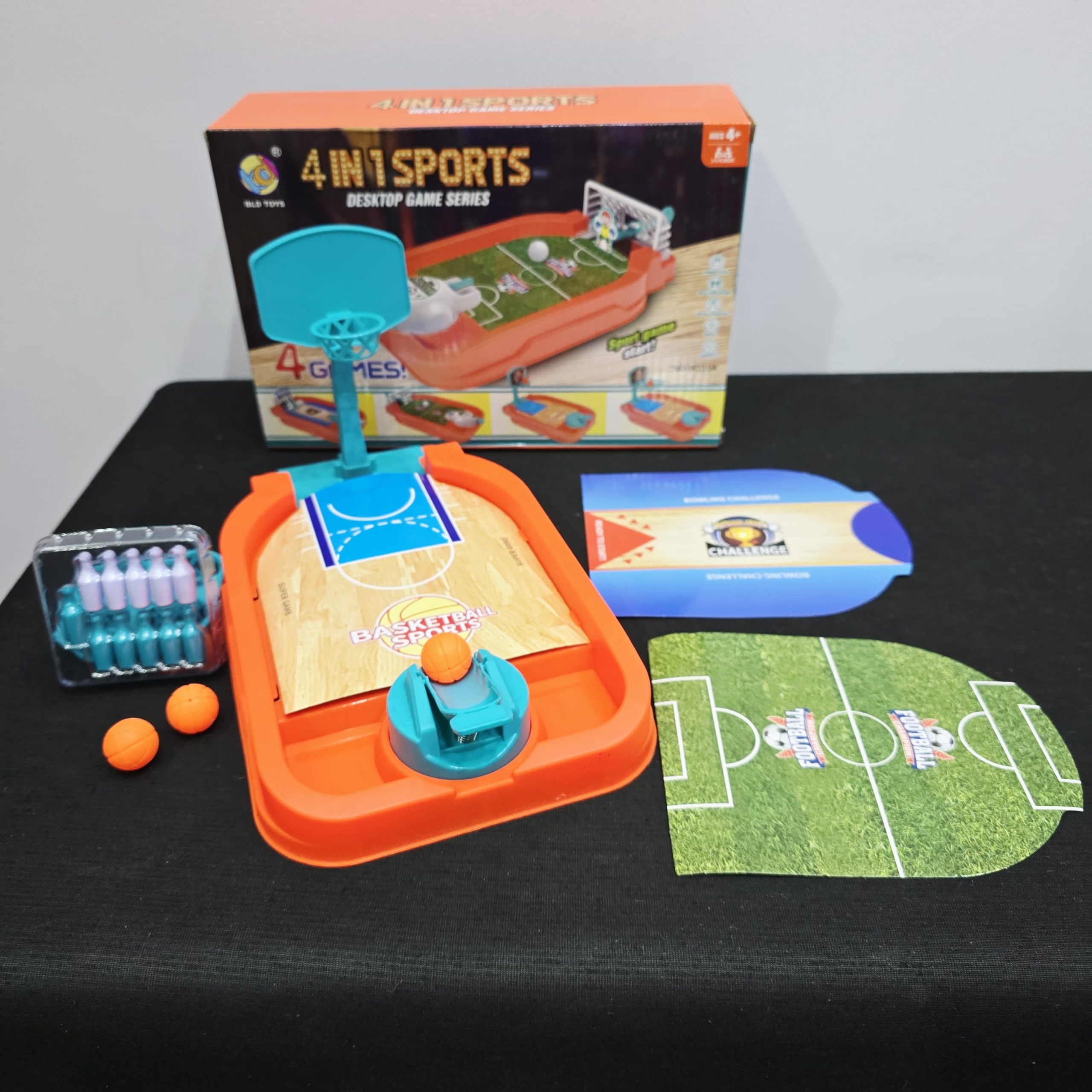 4-in-1 Sports Desktop Game Series – Neon Edition Multi-Sport Set - Image 3