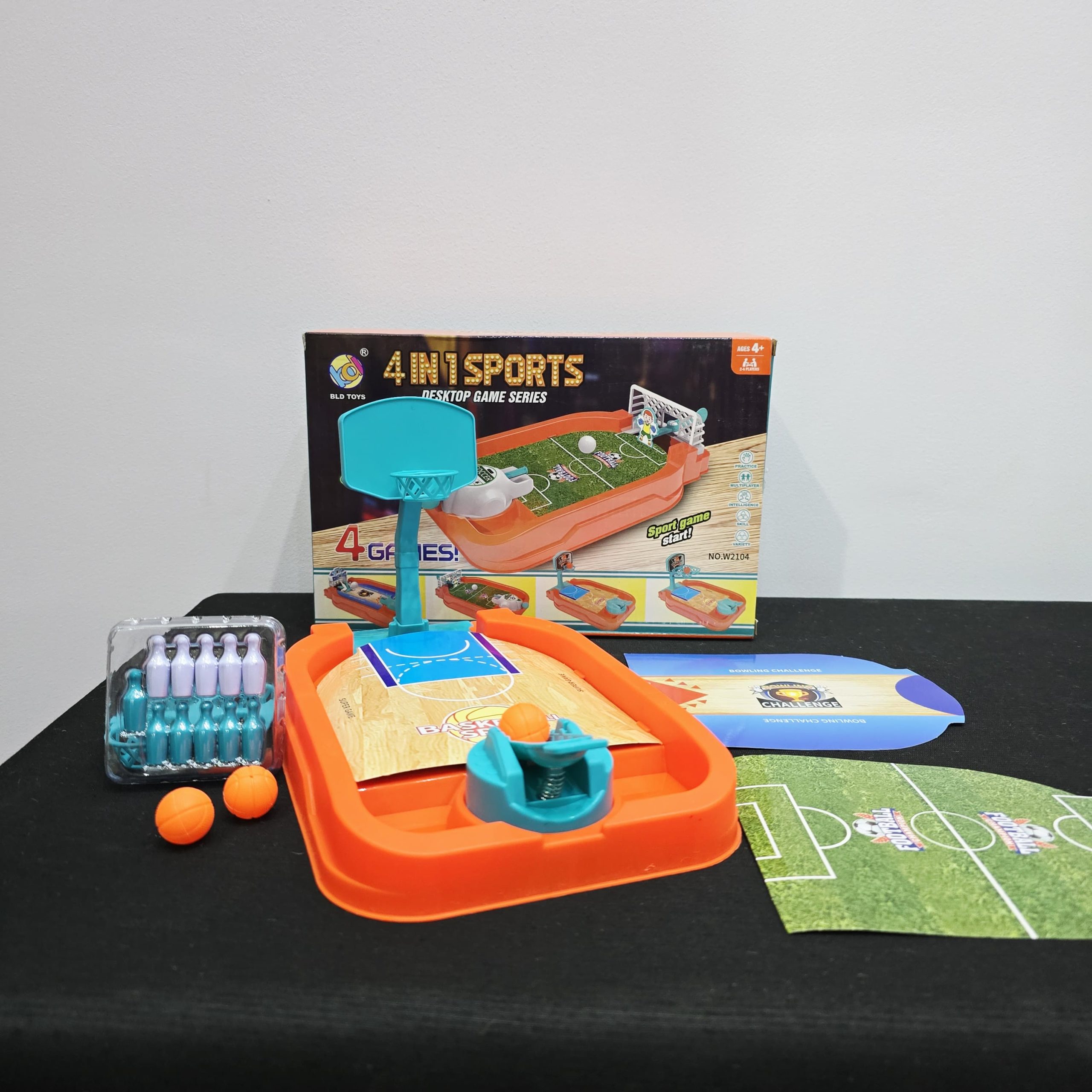 4-in-1 Sports Desktop Game Series – Neon Edition Multi-Sport Set - Image 5