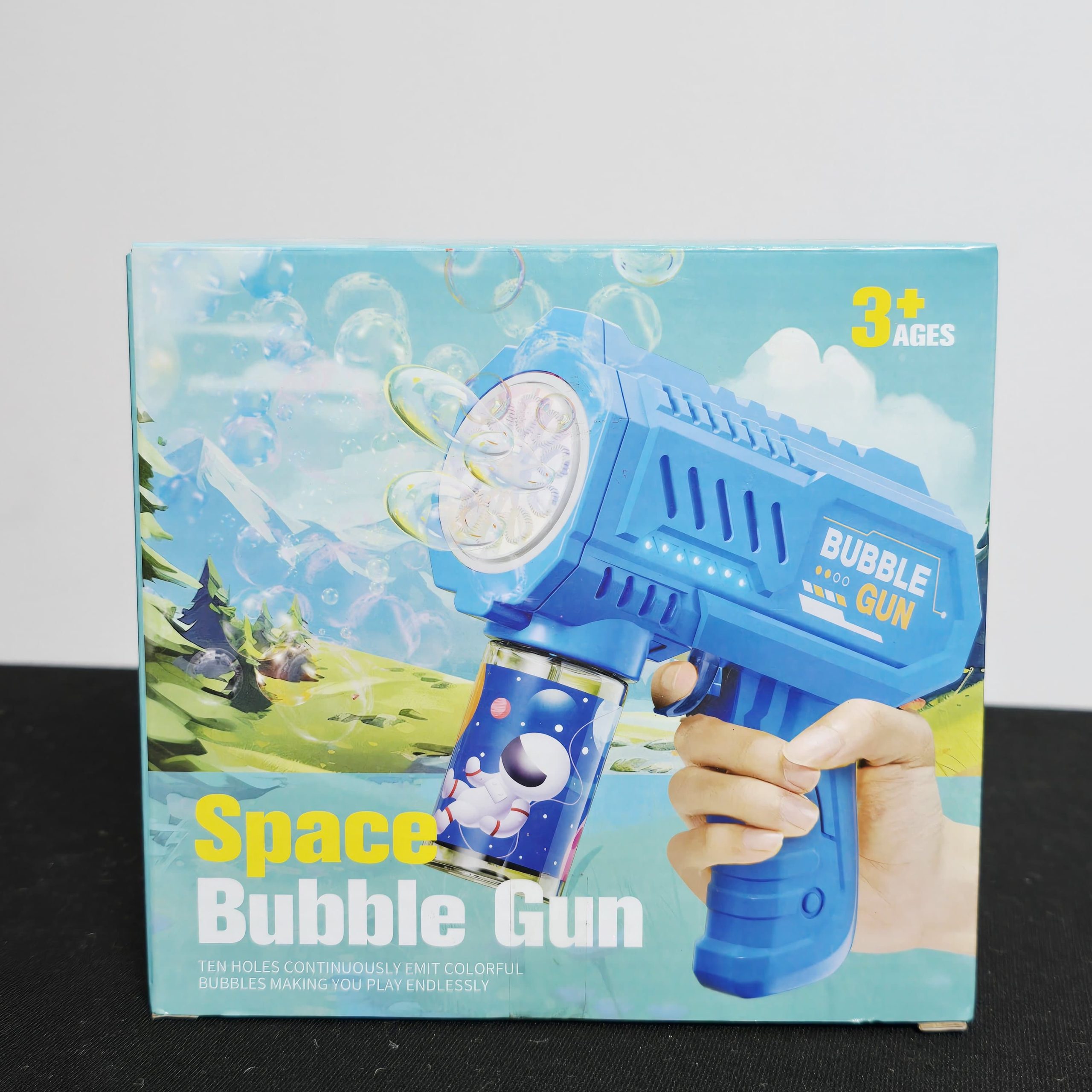 Space Bubble Gun with Soft Lighting - 10-Hole Automatic Blaster - Image 2