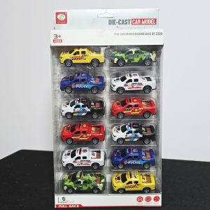 12-Piece Die-Cast Emergency & Service Truck Set