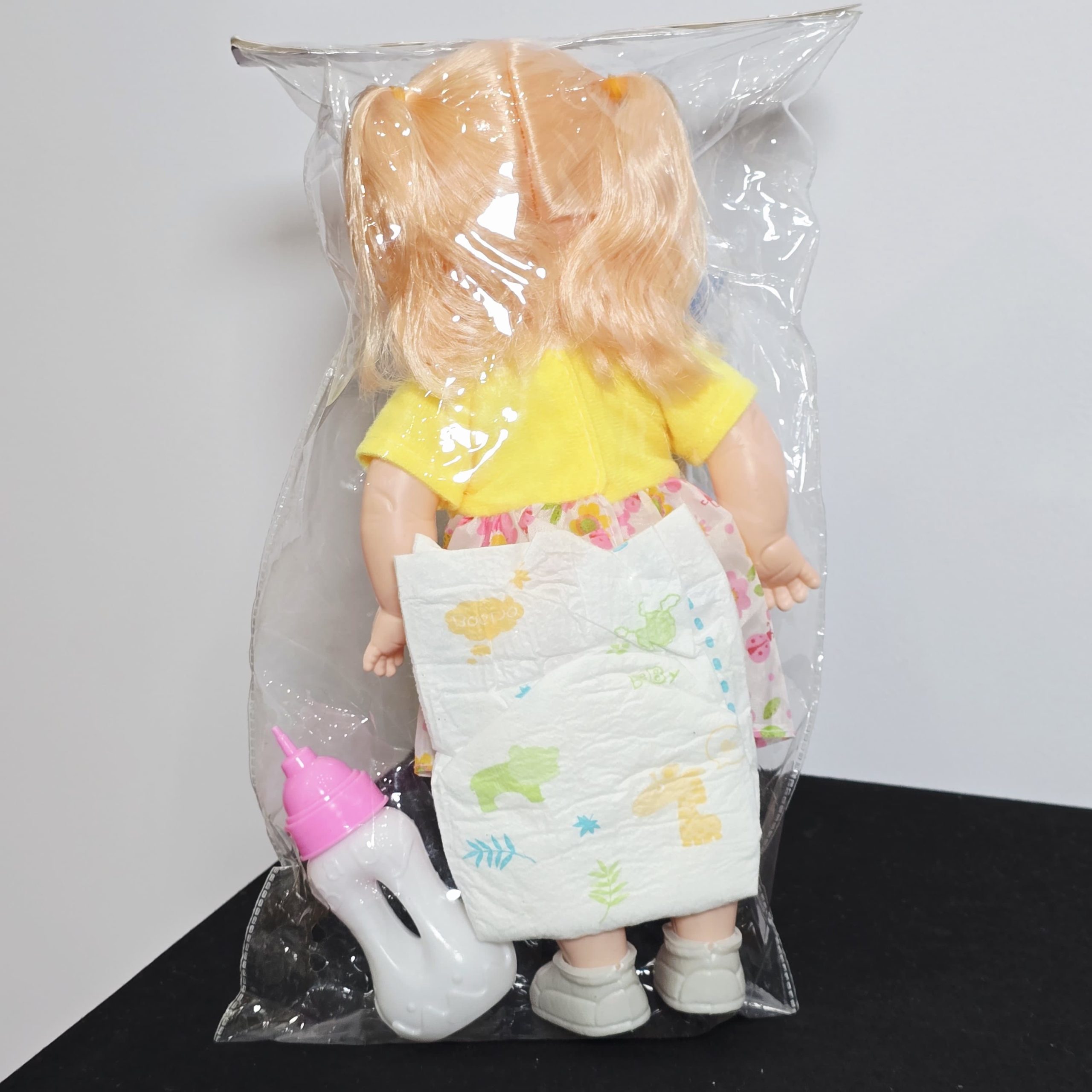 Adorable Baby Doll with Feeding Bottle Set - Image 3