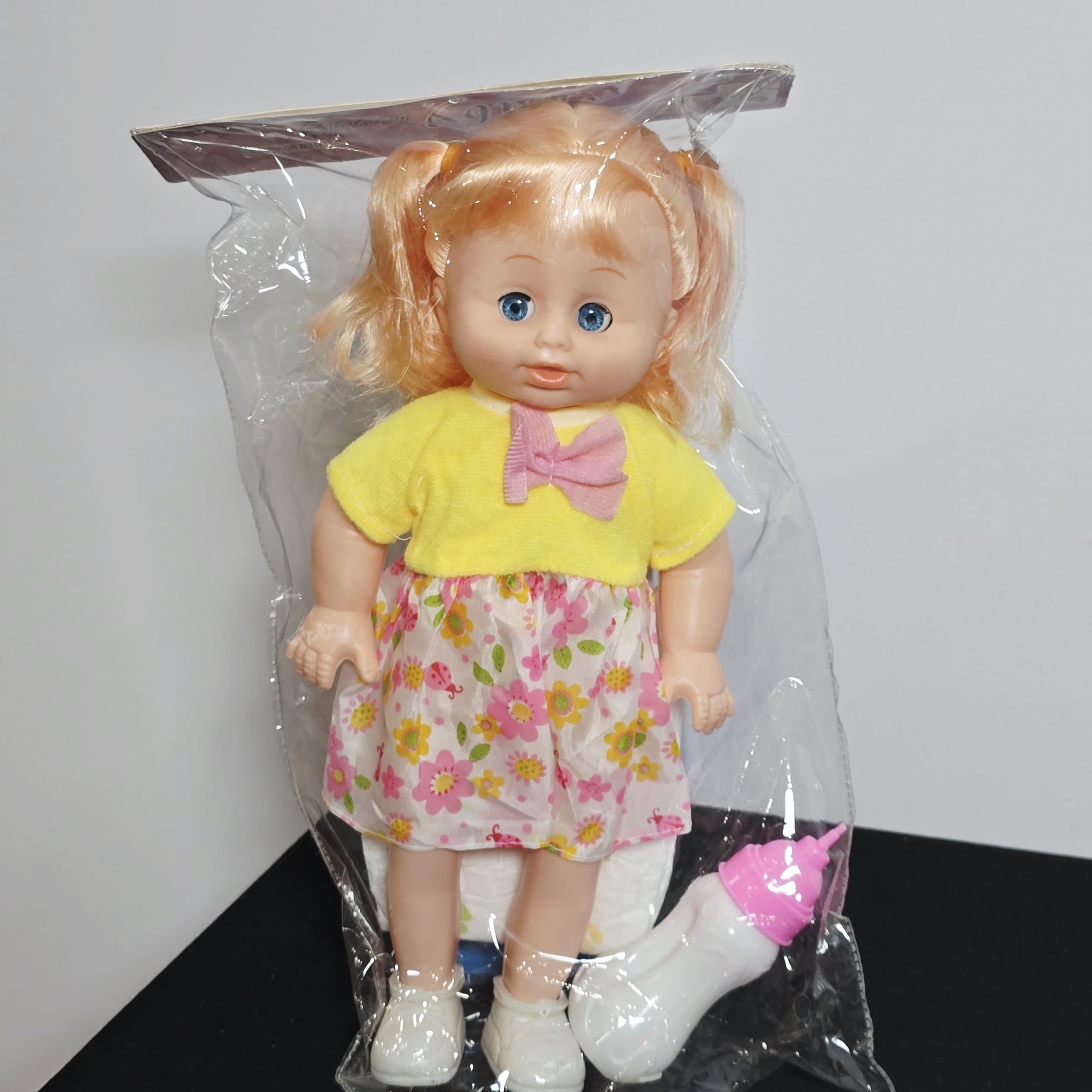 Adorable Baby Doll with Feeding Bottle Set - Image 2