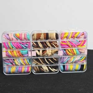 Ultimate No-Snag Elastic Hair Band & Charm Collection - 3 Clear Organizer Sets