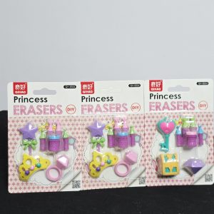 Qihao Princess DIY Eraser Set – Magical 3D Stationery Collection