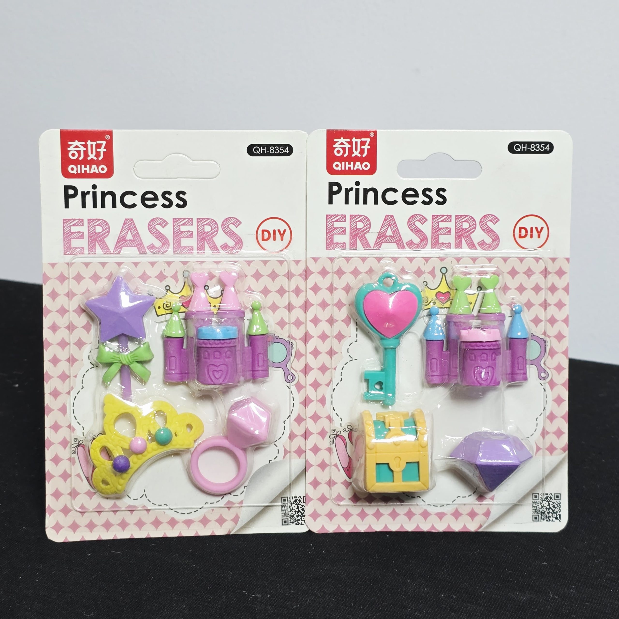 Qihao Princess DIY Eraser Set – Magical 3D Stationery Collection - Image 2