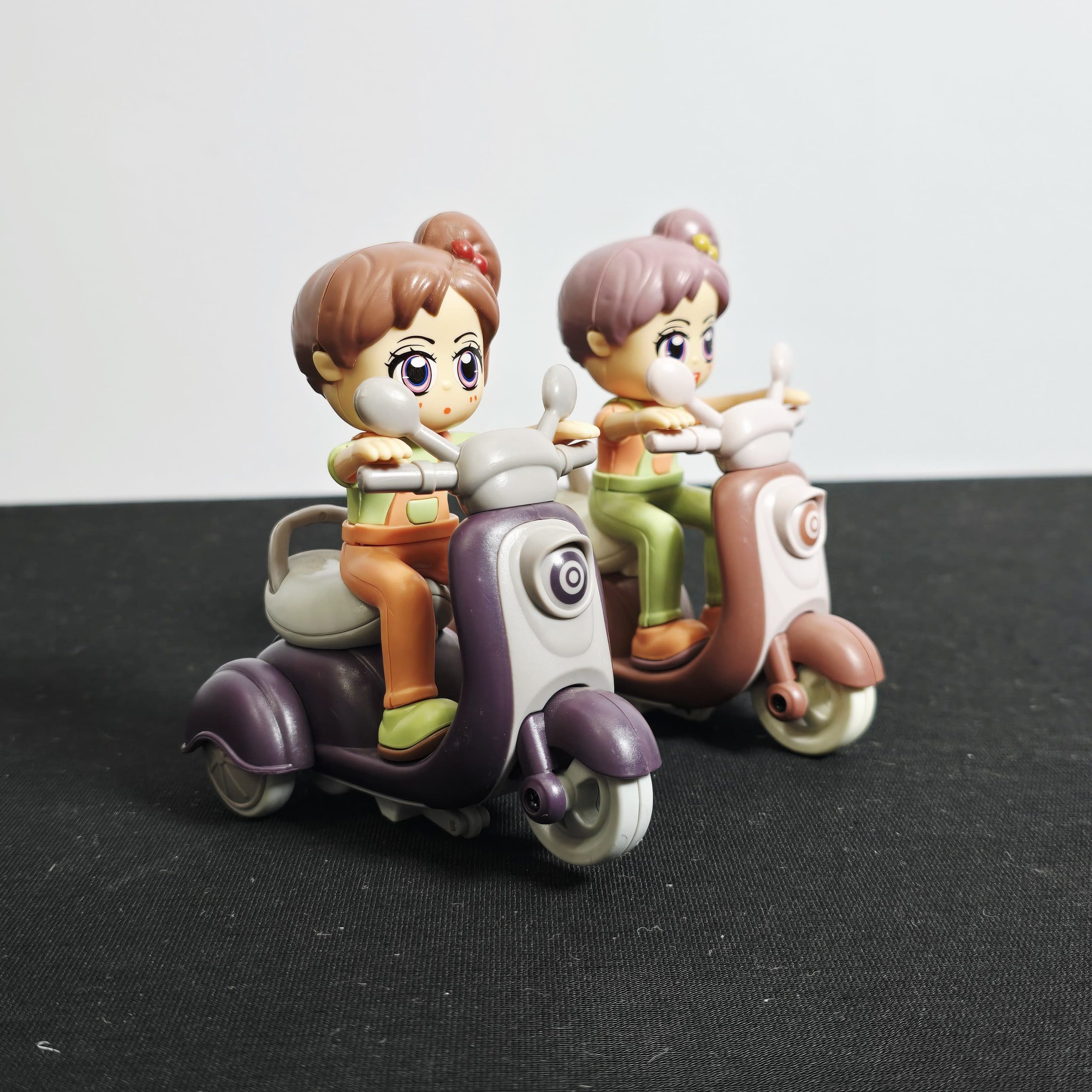 Interactive Chibi Girl Scooter Tricycle – Vibrant 360° Rotating Stunt Toy - Image 2
