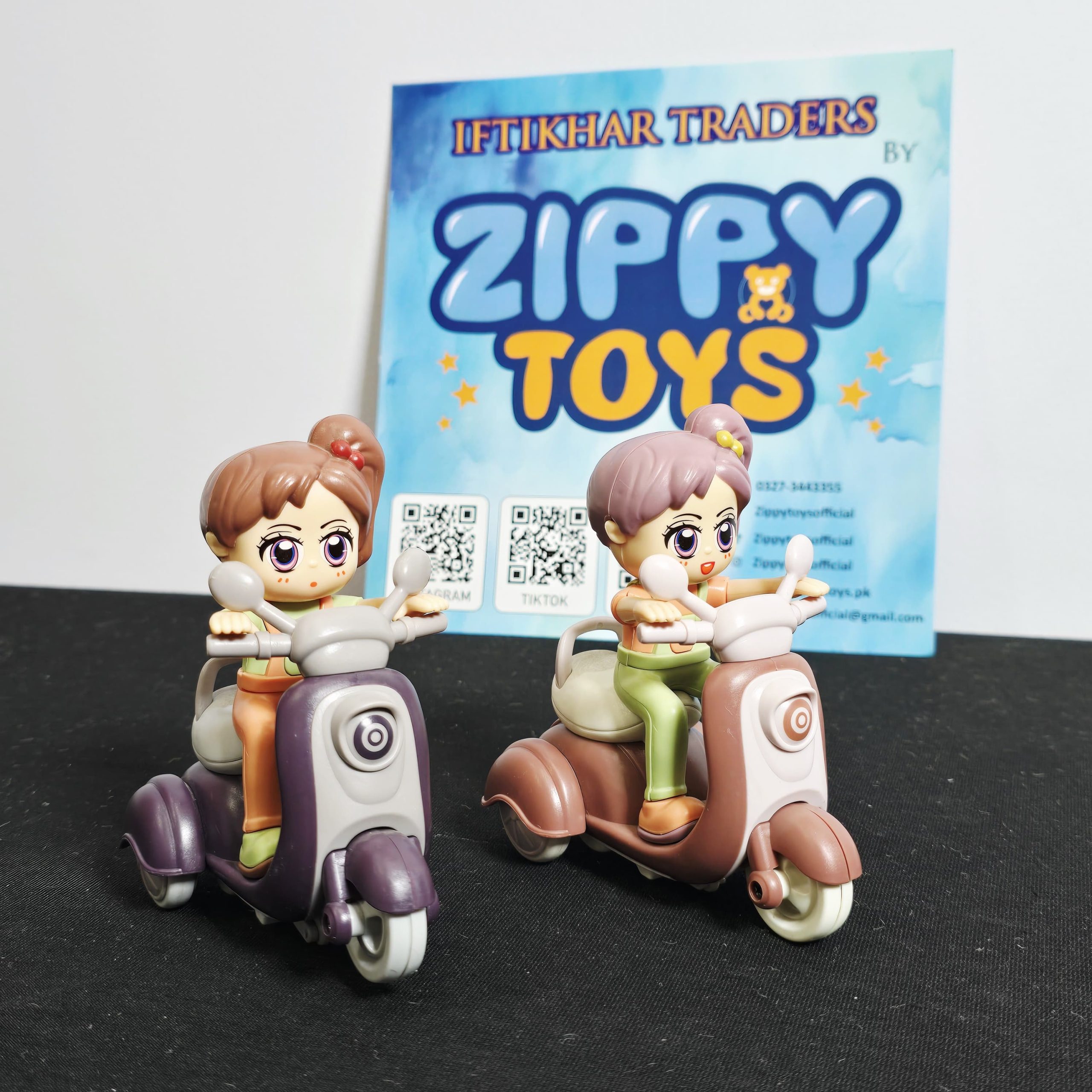 Interactive Chibi Girl Scooter Tricycle – Vibrant 360° Rotating Stunt Toy - Image 4