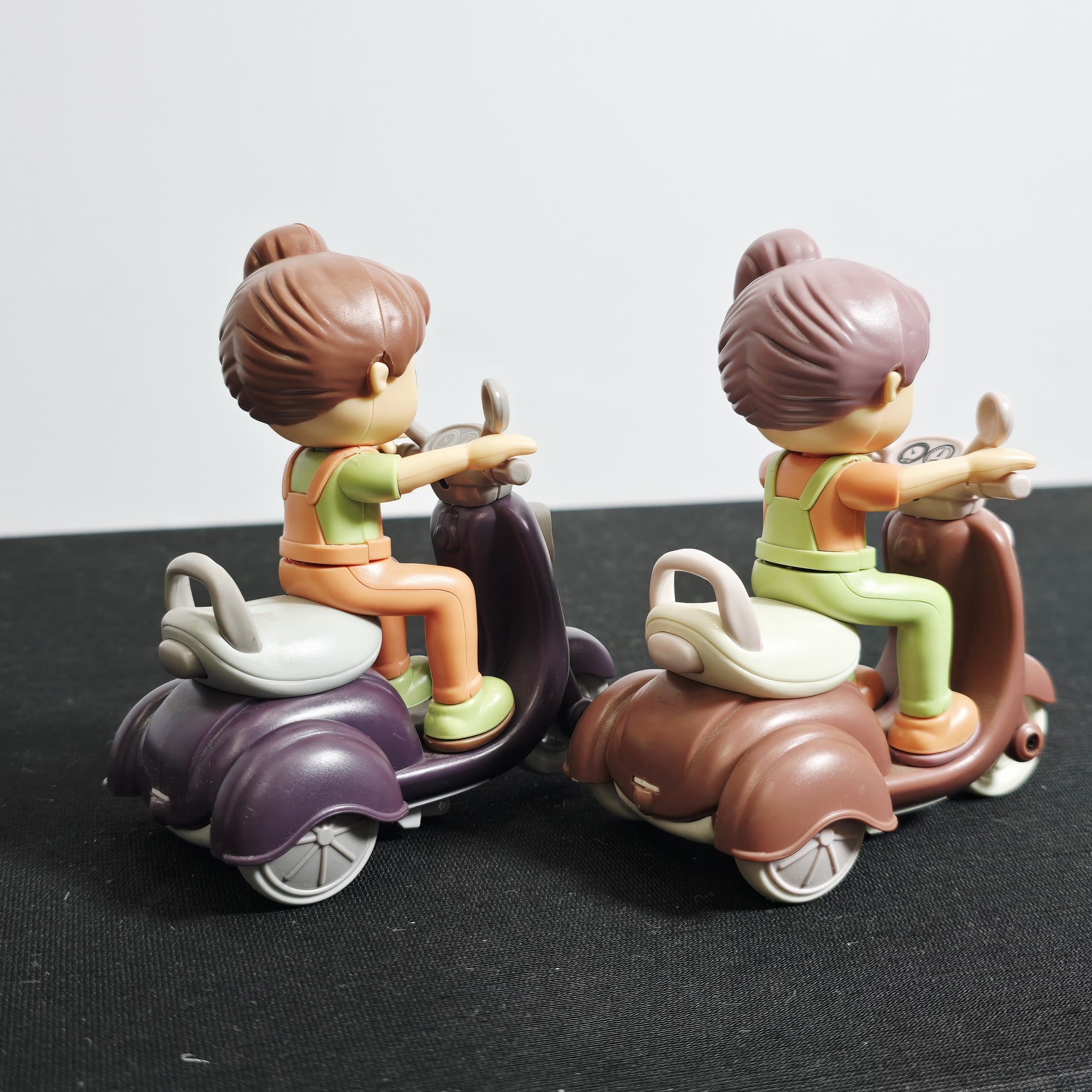 Interactive Chibi Girl Scooter Tricycle – Vibrant 360° Rotating Stunt Toy - Image 3