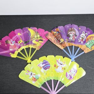 Whimsical Illustrated Hand Fans – Multi-Panel Folding Summer Collection