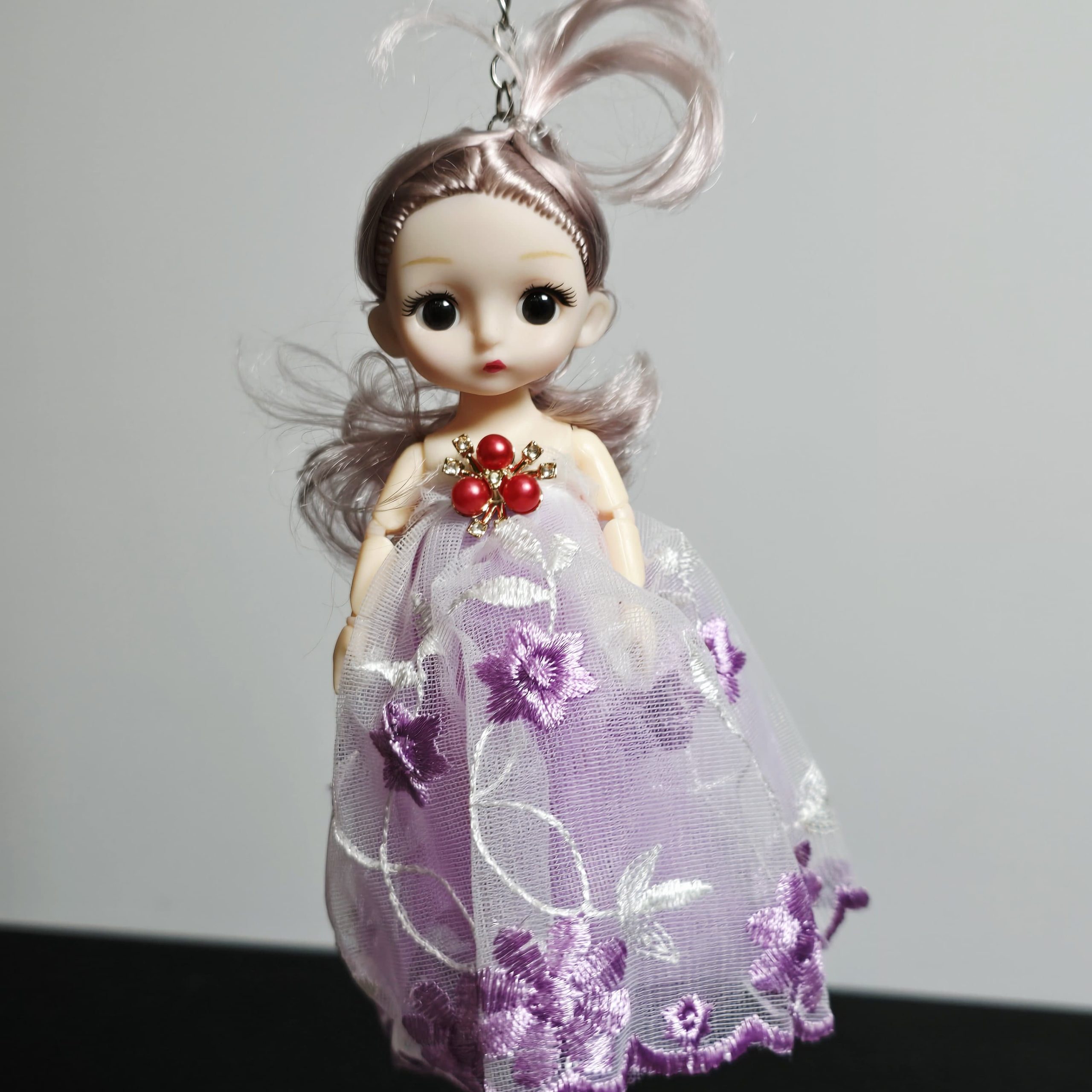 Elegant Lace Ballroom Fashion Dolls – Articulated Collector Miniatures - Image 5
