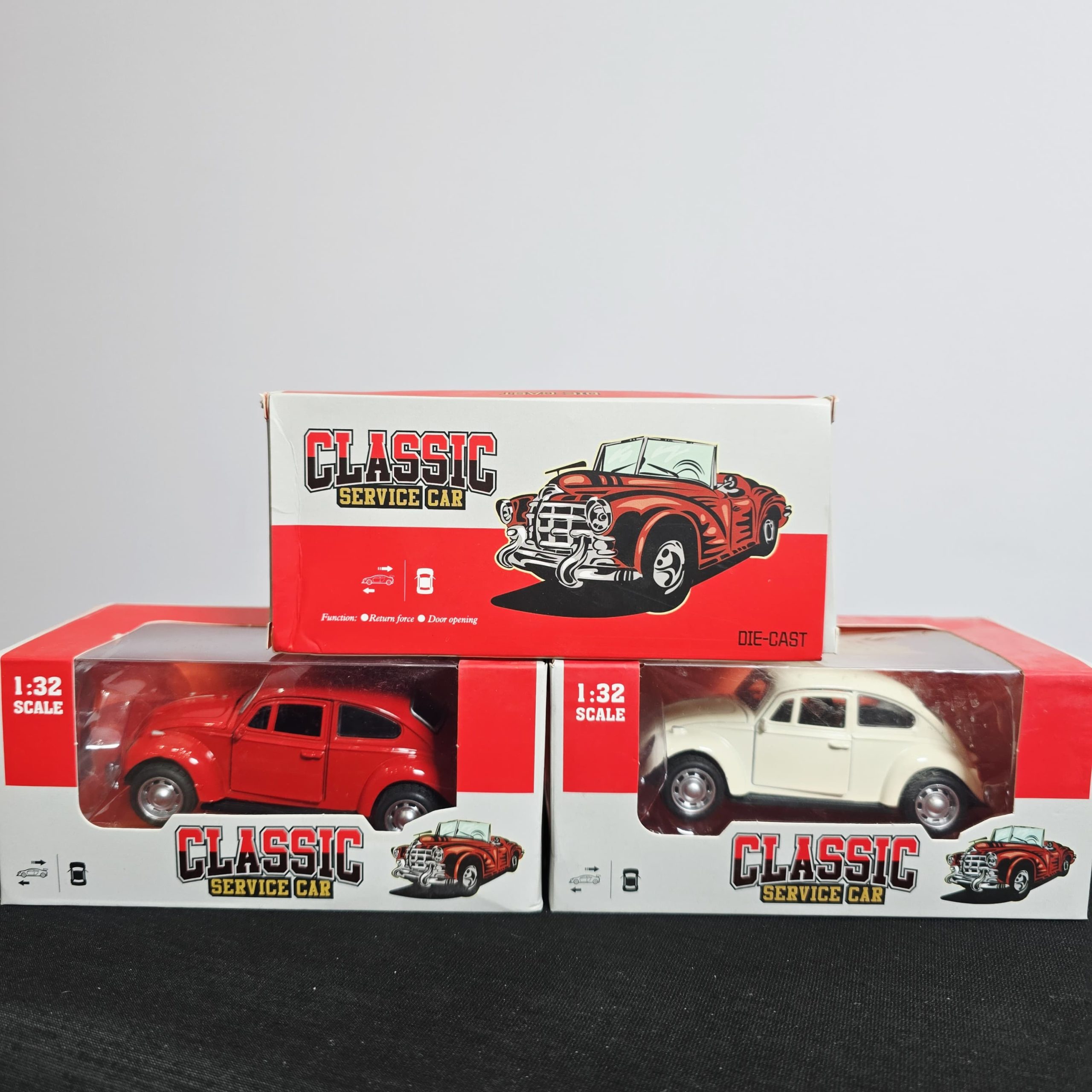 1:32 Scale Classic Die-Cast Beetle – Pull-Back Stunt Car Series - Image 3