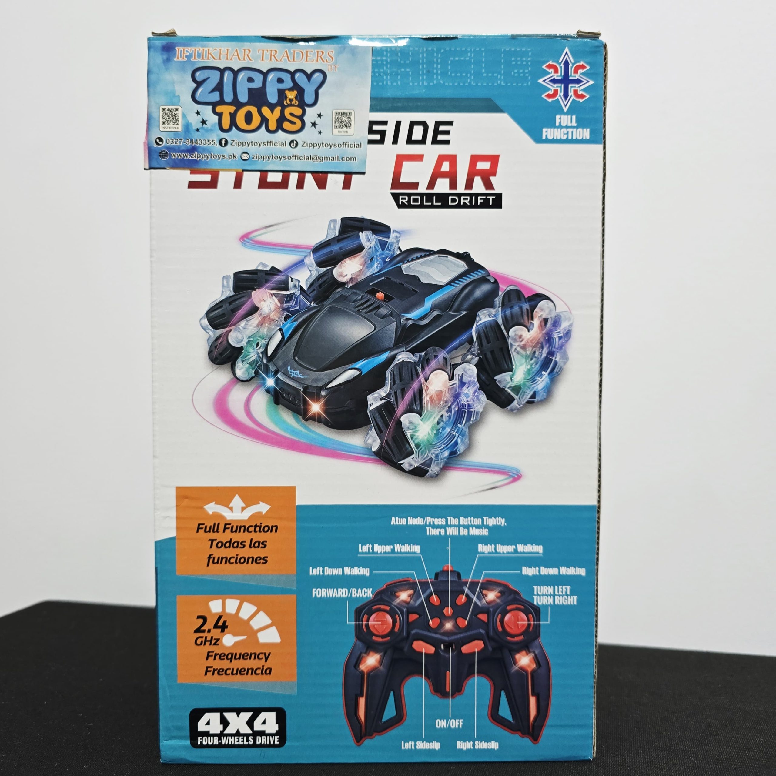 Side Stunt Roll Drift RC Car - $4 \times 4$ Full-Function All-Terrain Vehicle with 2.4GHz Control, Music, and Omni-Directional Movement - Image 5