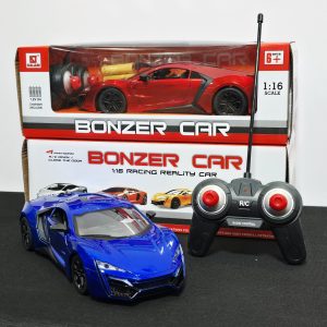 Bonzer Car 1:16 Racing Reality RC Supercar - High-Speed Remote Control Vehicle with R/C LED Headlights