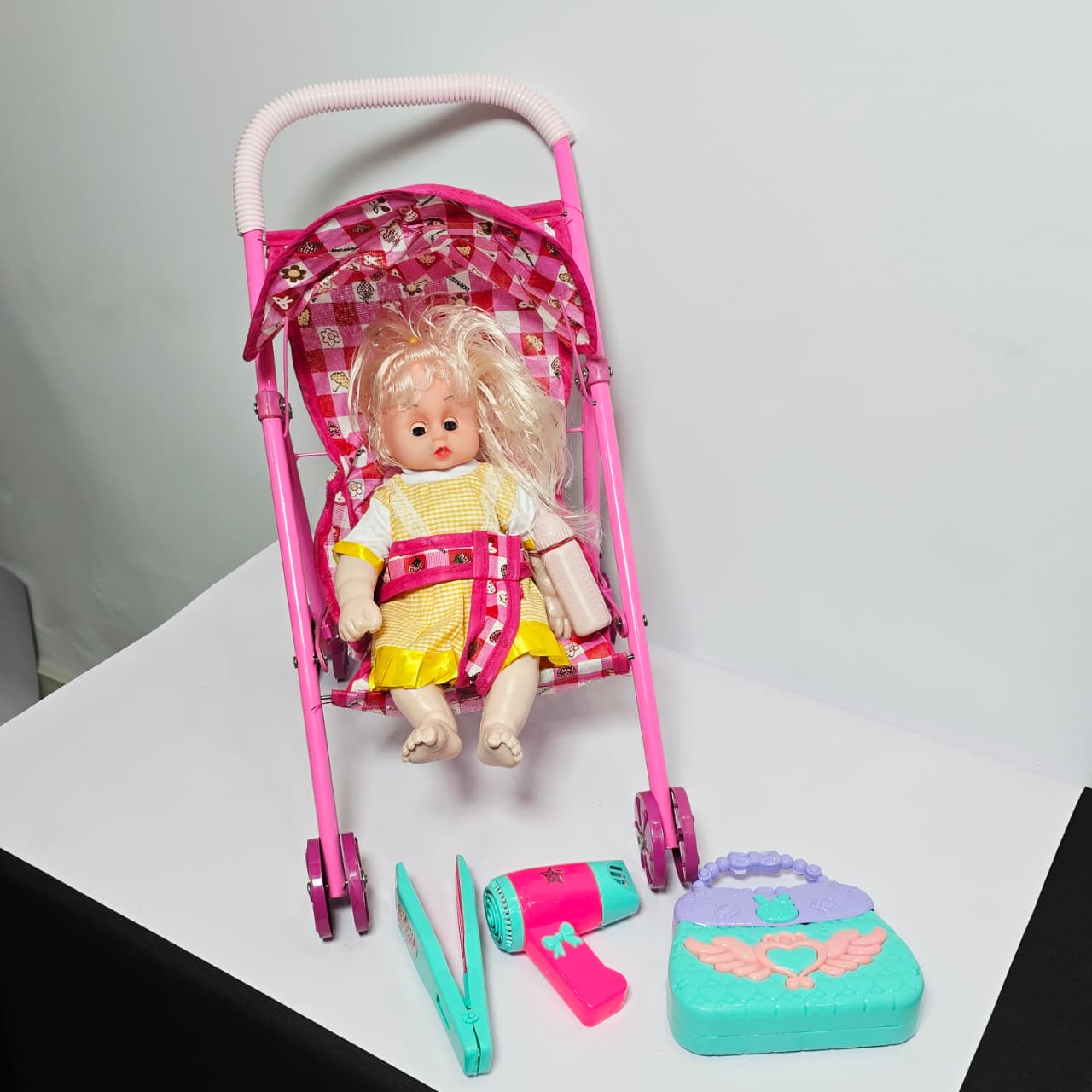 Baby Doll with Stroller and Beauty Accessories Set - Image 2