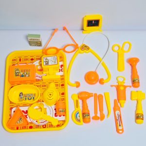 Kids Plastic Medical Doctor Kit Playset with Carrying Tray