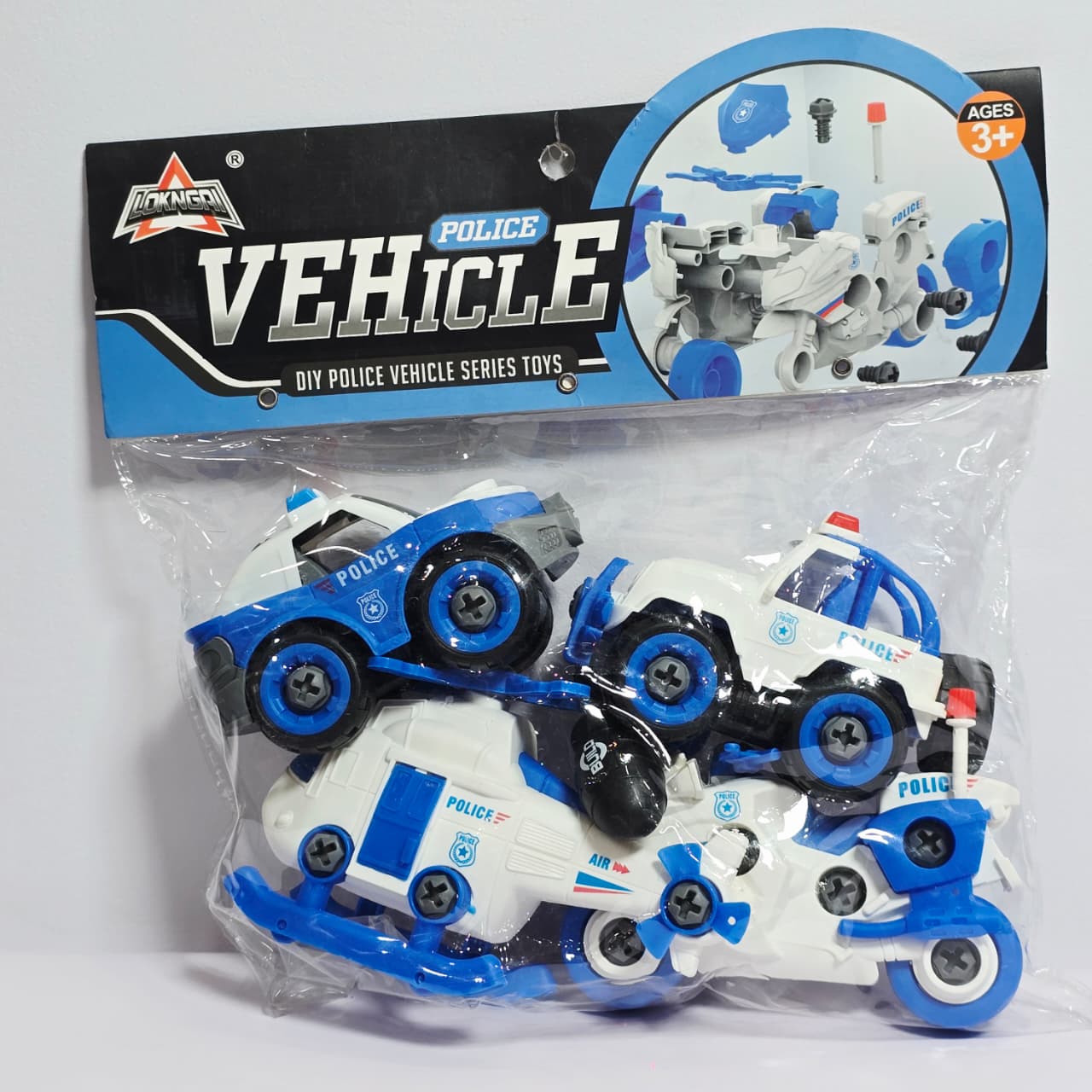 Take-Apart Police Vehicle Toy Set - Image 3